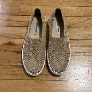 Steve Madden Frankel Slip On Sneaker in Gold, Size 8.5
